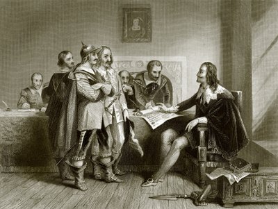 Charles Ier refusant le traité à Oxford - English School