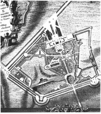 Plan de Charles Bridgeman (fl.1713-38) pour les jardins de Stowe, d