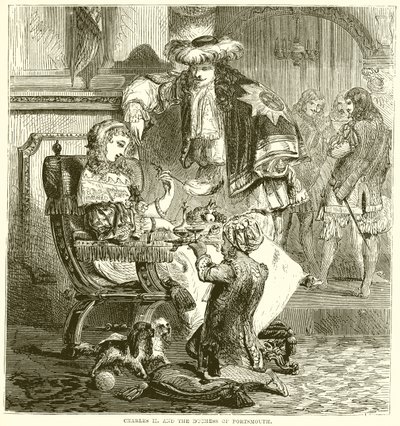 Charles II et la duchesse de Portsmouth - English School