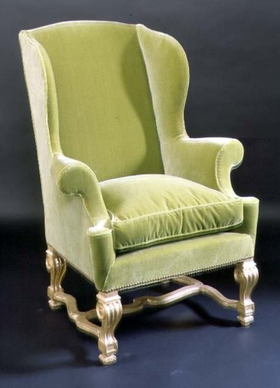 Fauteuil ailé doré Charles II, fin du XVIIe siècle - English School