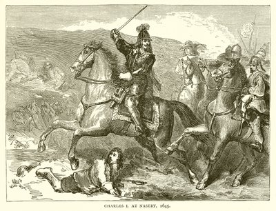 Charles Ier à Naseby, 1645 - English School