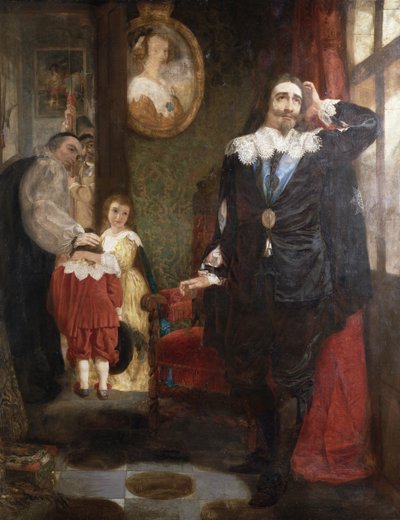 Charles Ier faisant ses adieux à ses enfants - English School