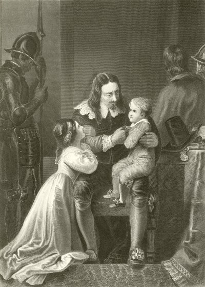 Charles Ier prenant congé de ses enfants - English School