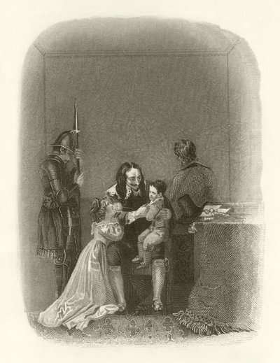 Charles I prenant congé de ses enfants - English School