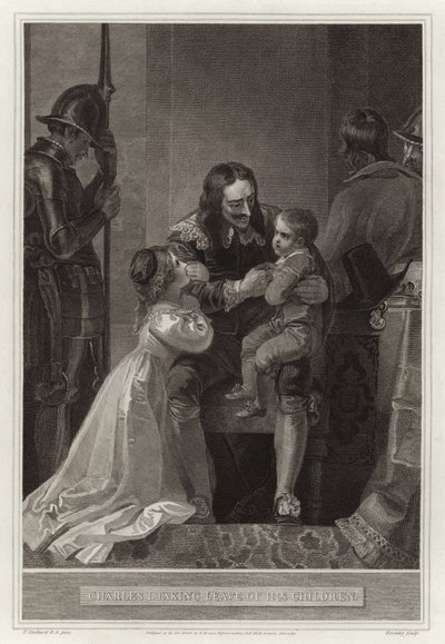 Charles Ier prenant congé de ses enfants - English School