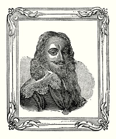 Charles Ier est né en 1600, couronné en 1625, et décapité en 1649 (gravure) - English School