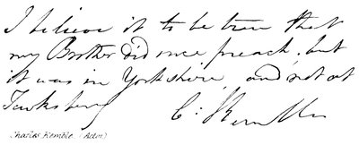 Charles Kemble, acteur - English School