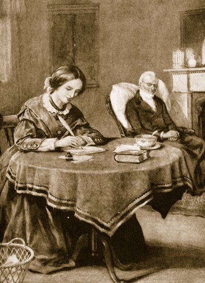 Charlotte Brontë travaillant sur Jane Eyre - English School