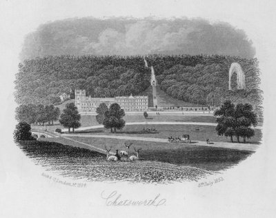 Chatsworth (gravure) - English School