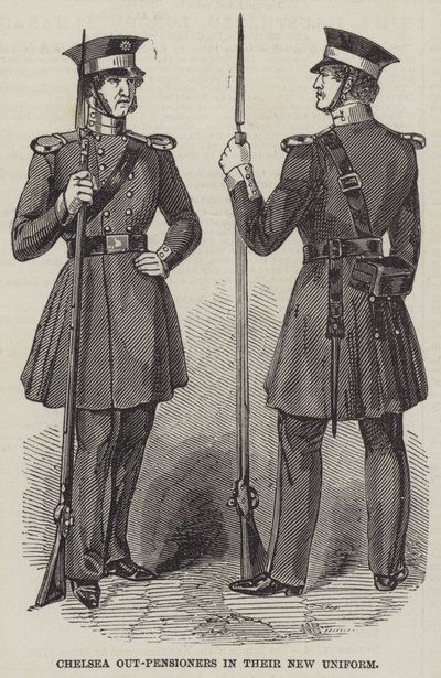 Pensionnaires externes de Chelsea dans leur nouvel uniforme (gravure) - English School