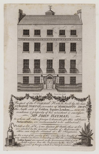 Chimistes et pharmaciens, M. John Hayman, carte de visite - English School