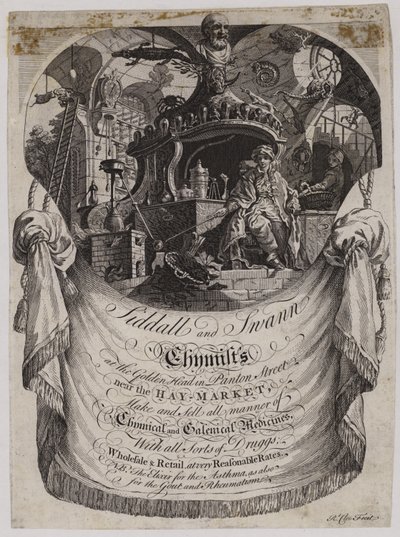 Chimistes et pharmaciens, Siddall et Swan, carte de visite - English School