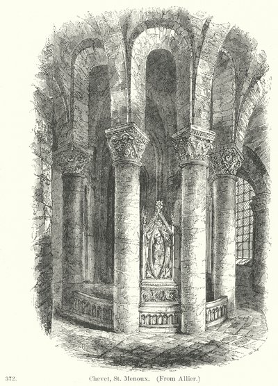 Chevet, St Menoux (gravure) - English School
