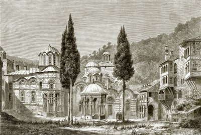 Cour principale du monastère de Kiliantari - English School