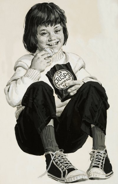 Enfant mangeant des chips - English School