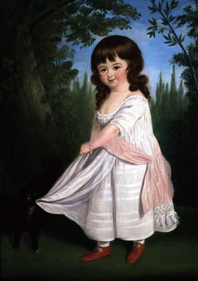 Enfant jouant avec son chien, c.1800 - English School