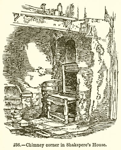 Coin de cheminée dans la maison de Shakespeare - English School