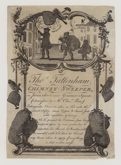 Ramoneurs, Thomas Tattenham, carte de visite - English School