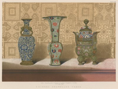 Vases émaillés chinois (chromolitho) - English School