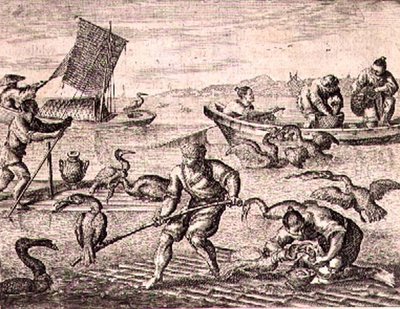 Pêcheurs chinois utilisant des cormorans pour attraper des poissons, illustration d