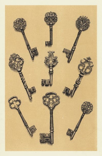 Clés en acier ciselé des XVIe et XVIIe siècles - English School