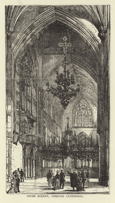 Grille du chœur, cathédrale de Chester - English School