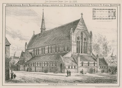 Église du Christ, North Kensington : design sélectionné pour la nouvelle église proposée - English School