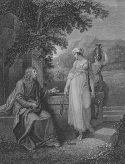 Christ et la femme de Samarie, Saint Jean 4, versets 5-27 - English School