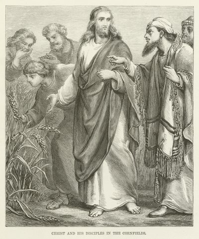 Christ et ses disciples dans les champs de blé - English School