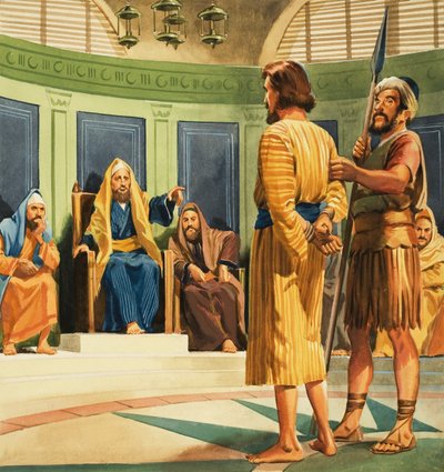 Le Christ devant Caïphe - English School