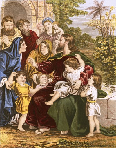 Le Christ bénissant les petits enfants - English School