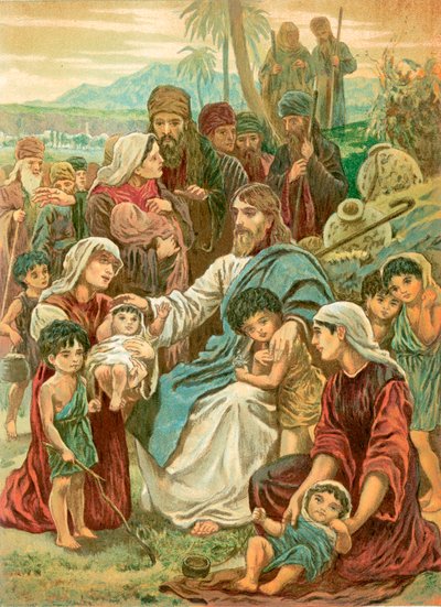 Le Christ bénissant les petits enfants - English School