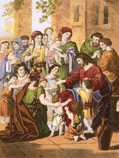 Le Christ bénissant les petits enfants - English School