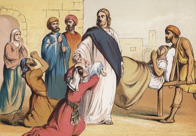 Christ guérissant les malades - English School