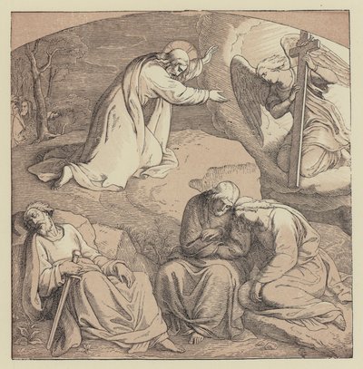 Le Christ dans le jardin (gravure) - English School