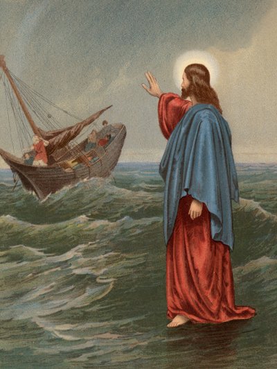 Christ marchant sur la mer, Saint Jean, VI, 20 - English School