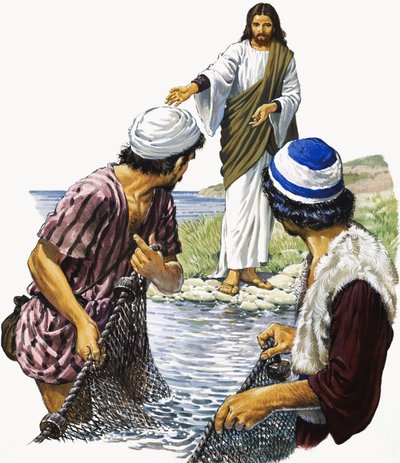 Christ avec des pêcheurs - English School