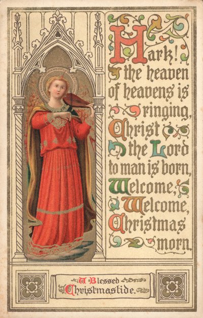 Ange de Noël jouant du violon - English School