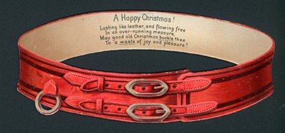 Carte de Noël avec ceinture rouge - English School