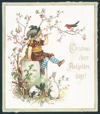 Joie de Noël et jours dorés - carte de vœux de Noël - English School