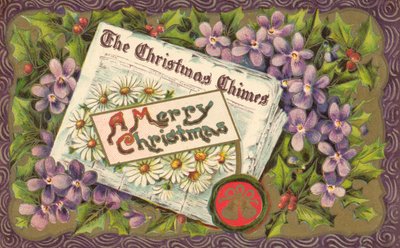 Journal de Noël, carte de vœux de Noël, fin du XIXe ou début du XXe siècle - English School