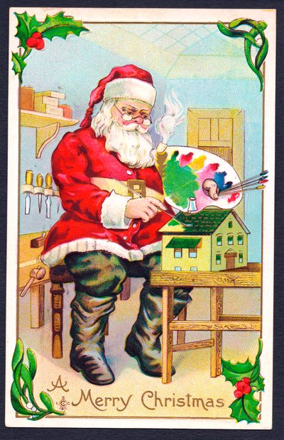 Carte postale de Noël, vers 1907 - English School