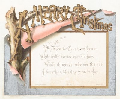 Panneau de Noël en bois, Carte de Noël - English School