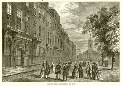 Church Row, Hampstead, en 1750 - English School