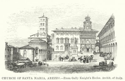 Église de Santa Maria, Arezzo (gravure) - English School
