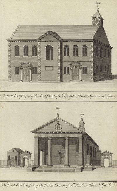 Église St George, Queen Square, près de Holborn et Église St Paul, Covent Garden - English School