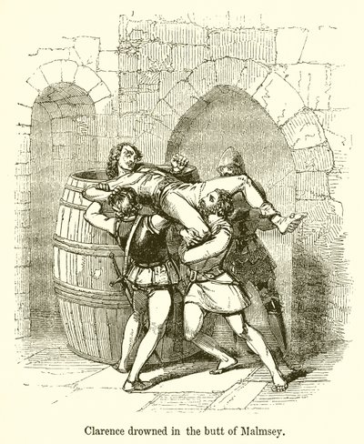 Clarence noyé dans le tonneau de malvoisie - English School