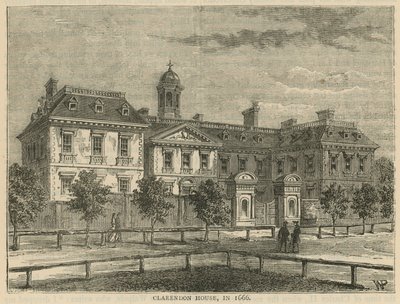 Clarendon House en 1666 - English School
