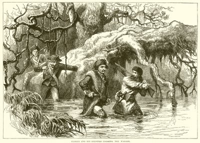 Clarke et ses soldats traversant le Wabash - English School
