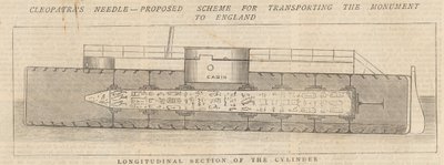 Aiguille de Cléopâtre : Schéma proposé pour le transport du monument en Angleterre - English School